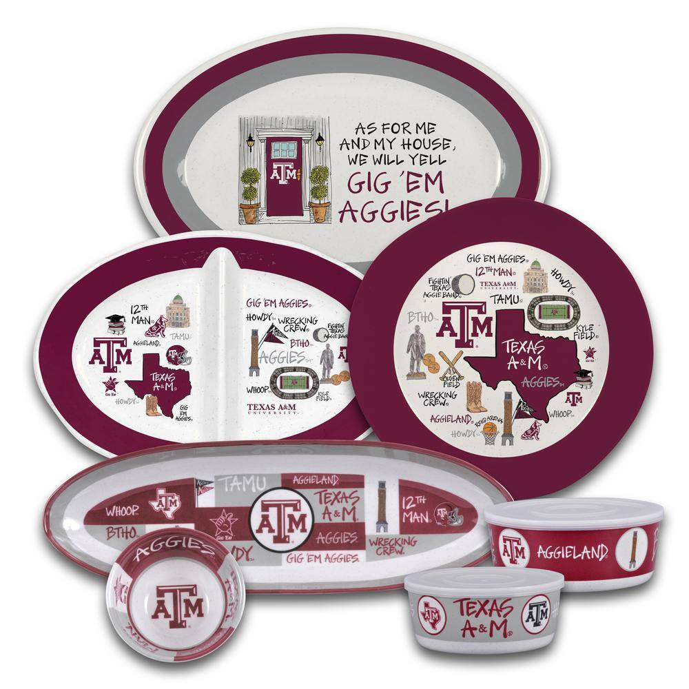 Texas A&M 13.5 In. 64 Fl. Oz. Assorted Colors Melamine Serving Bowl