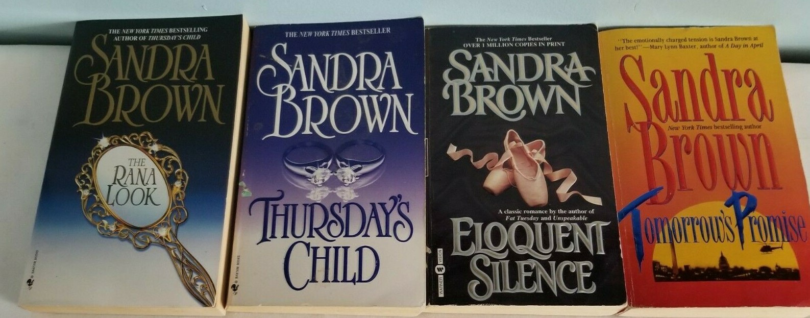 Sandra Brown Lot Of 4 MM Pbks Rana Look Thursday’s Child Eloquent Silence Tomorr