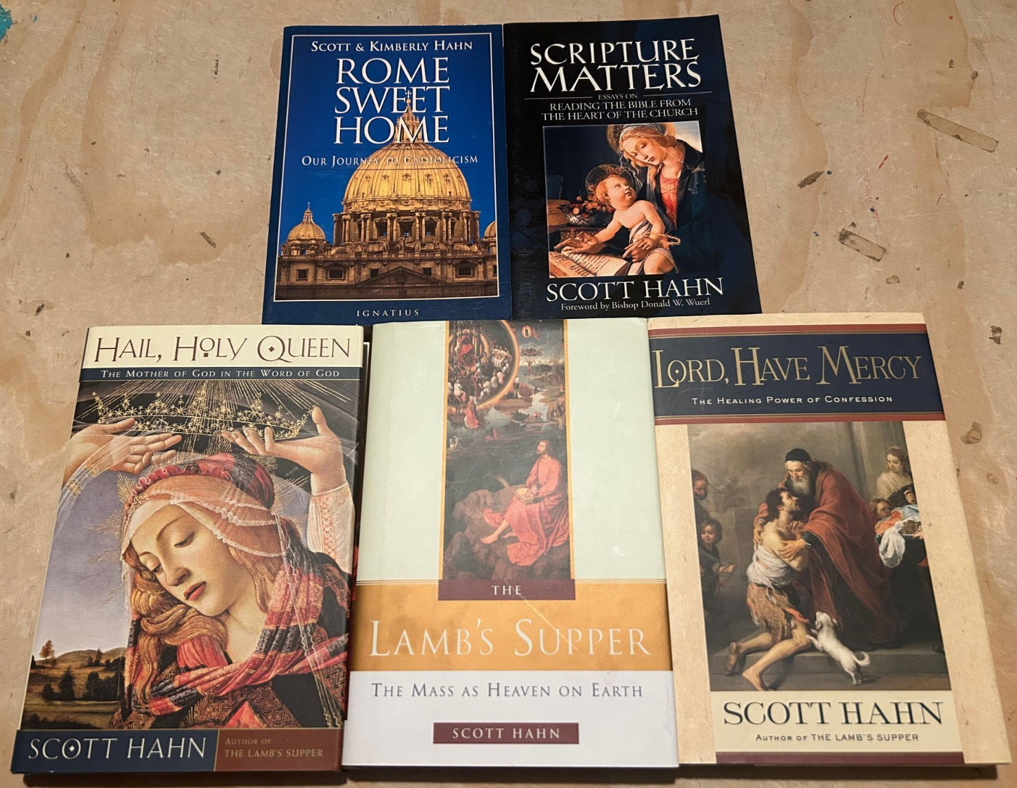 Catholic 5 Book Lot Scott Hahn (3 hardcover, 2 paperback)
