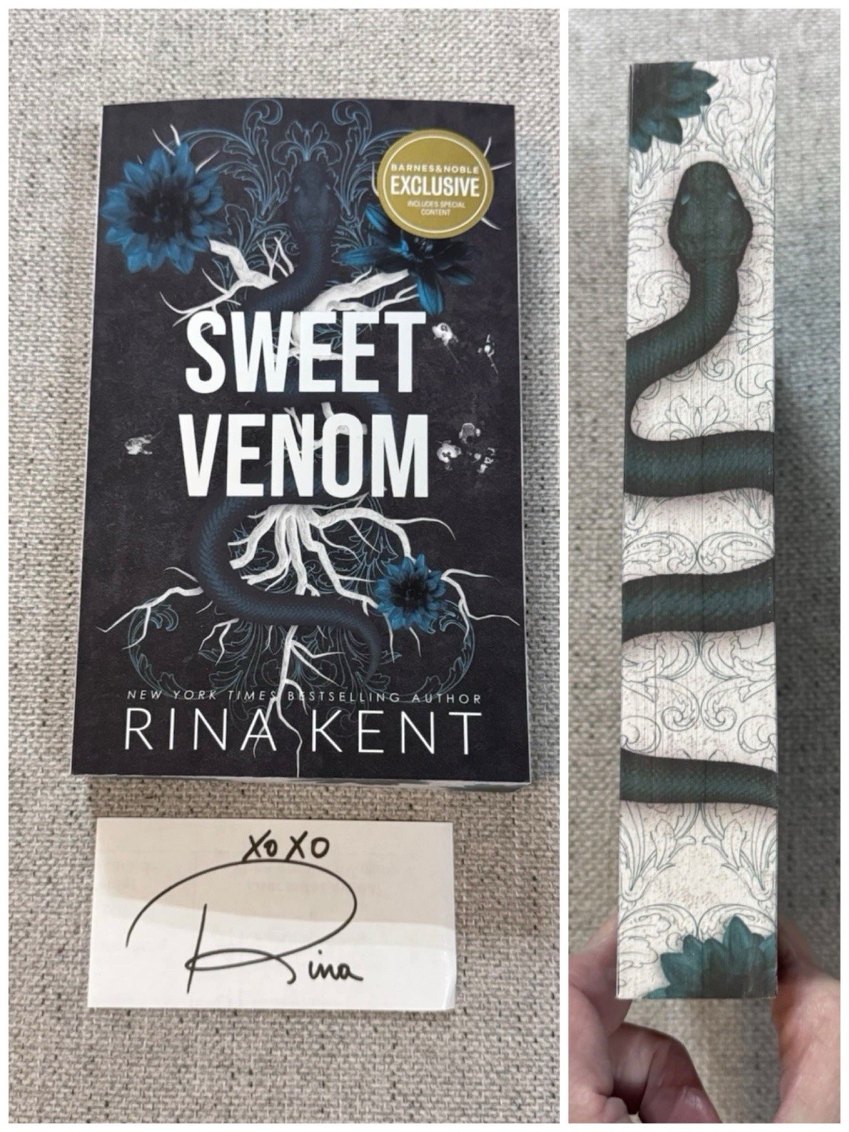 Sweet Venom Rina Kent Barnes & Noble Exclusive Signed Sprayed Edge Couple Art