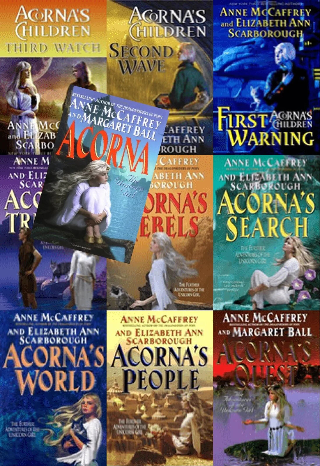 Complete Set Series – Lot of 10 Acorna Books by Anne McCaffrey (Mixed Formats)