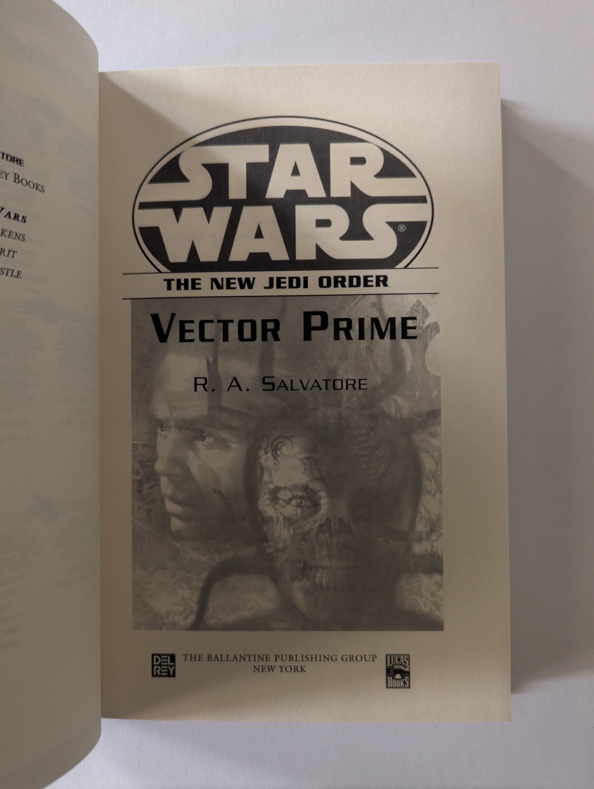 Star Wars The New Jedi Order Vector Prime Salvatore HC 1st Edition / Print 1999
