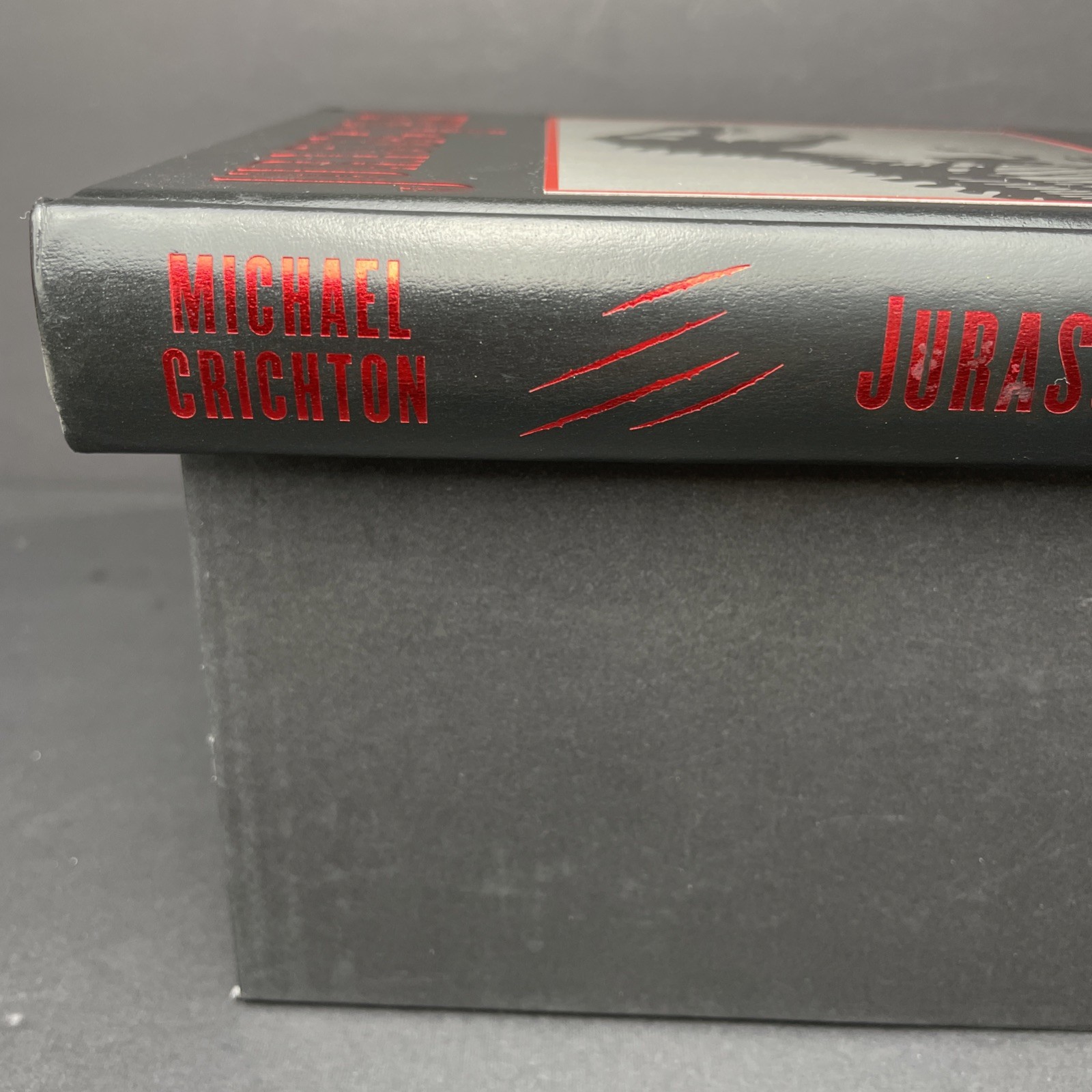 Jurassic Park Michael Crichton Hardcover Proprietary Edition Black Red TRex 2017