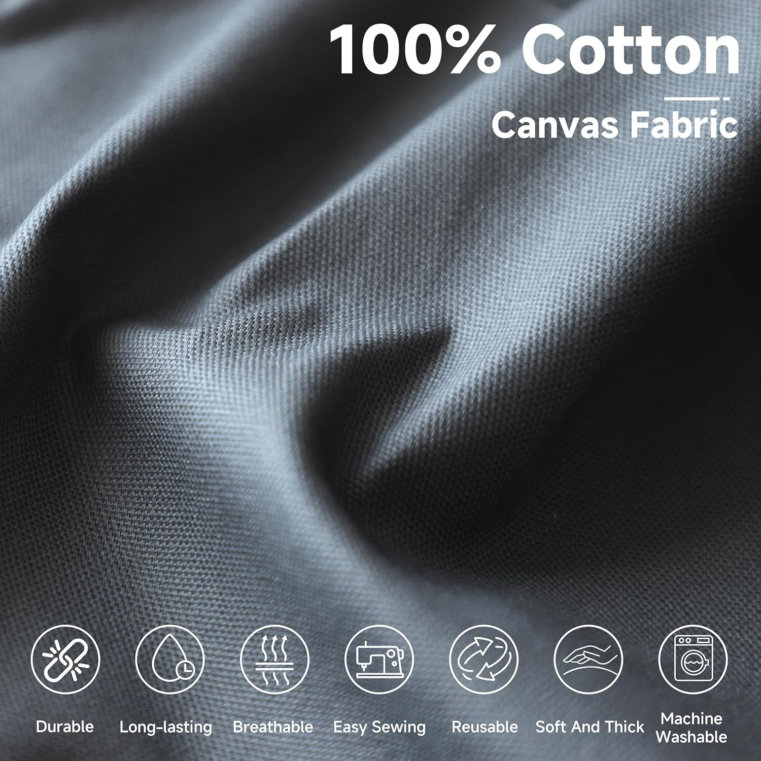 100% Cotton Canvas Fabric 10Oz. 59 Inch by the Yard, Nature Duck Fabric Textile