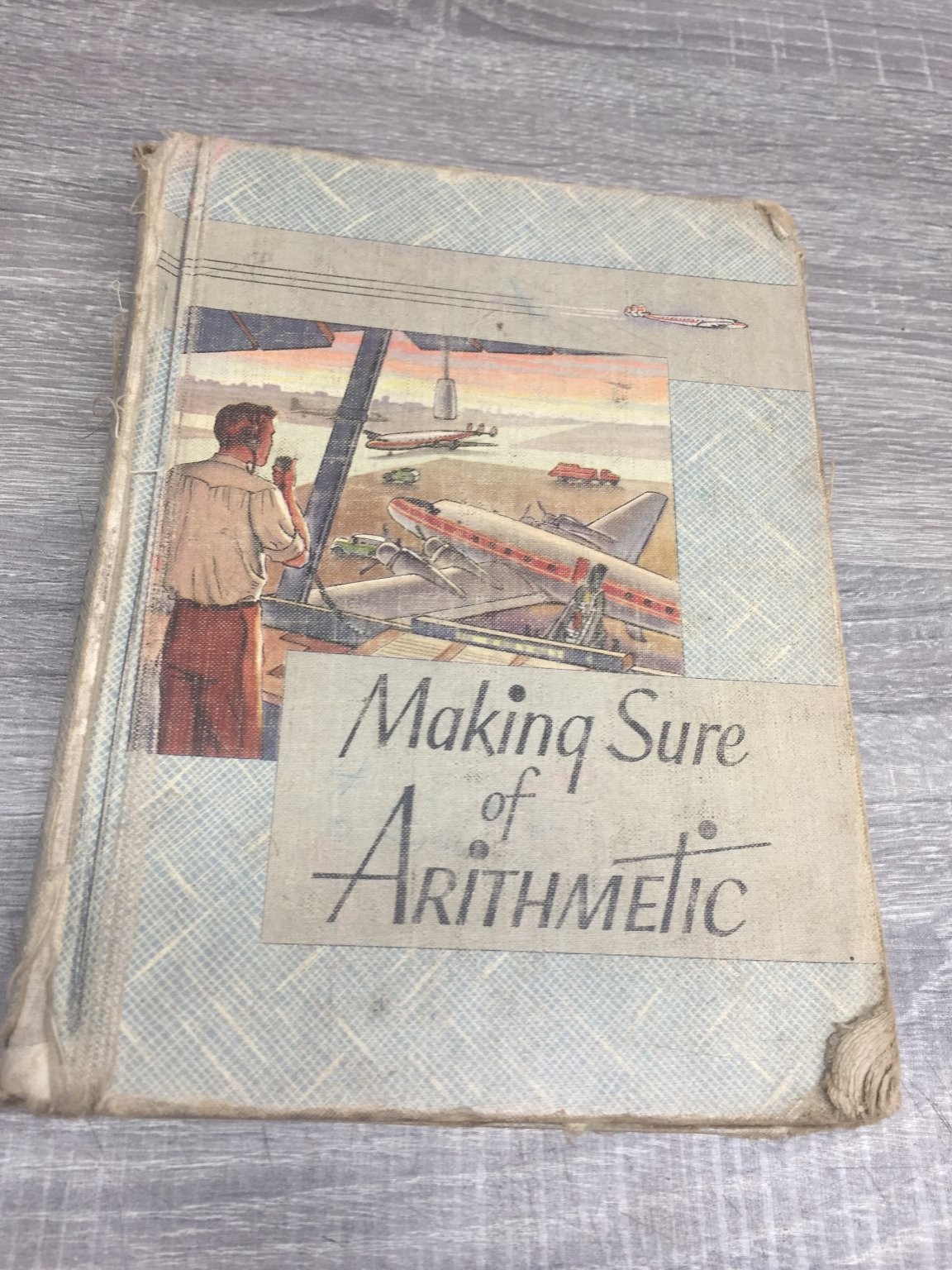 Making Sure of Arithmetic Morton 1955 Textbook Vintage Illustrated Silver