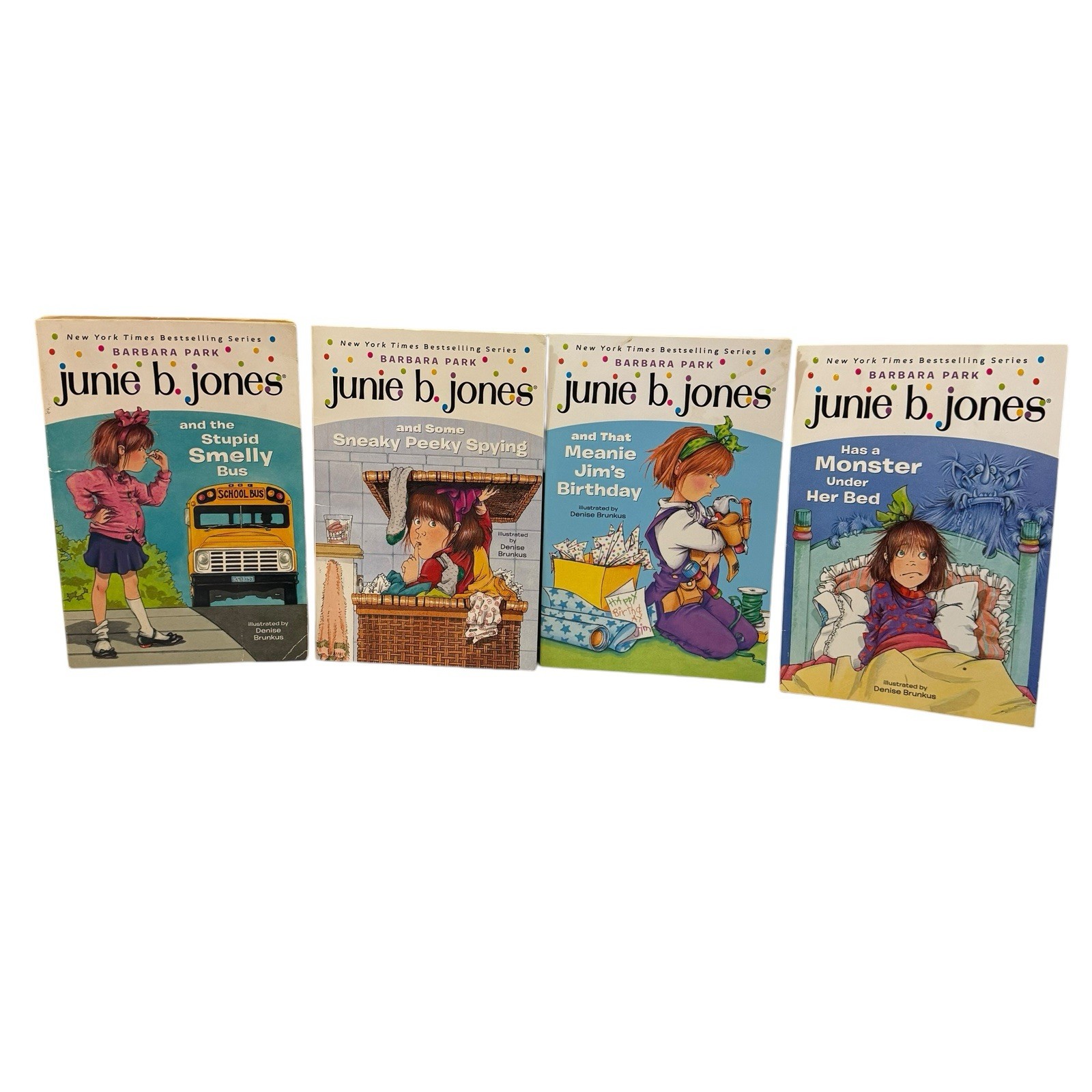 Junie B Jones Paperback Chapter Books #1 #4 #6 #8 Barbara Park Denise Brunkus