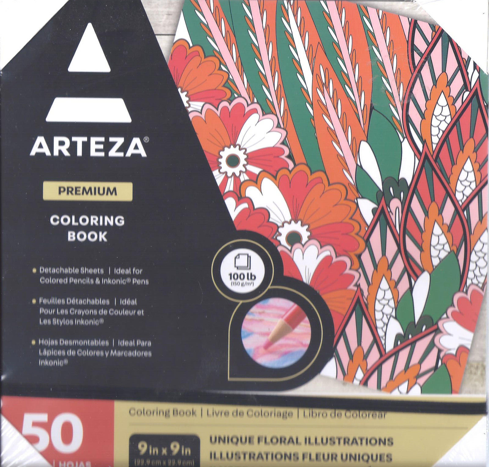 ARTEZA 50 Pages PremiumColoring Book $5Ship