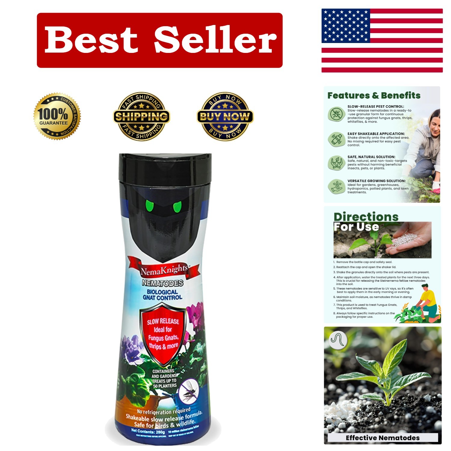 Eco-Friendly Nematodes 280g – Natural Pest Control for Indoor & Outdoor Plants