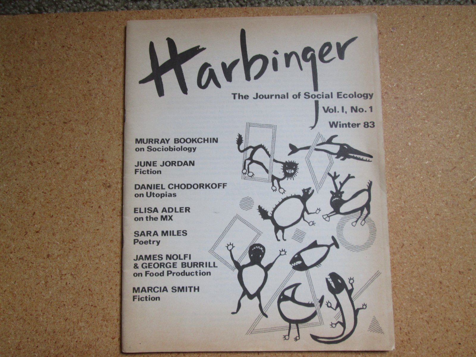 Harbinger: The Journal of Social Ecology stapled wraps Murray Bookchin 1983