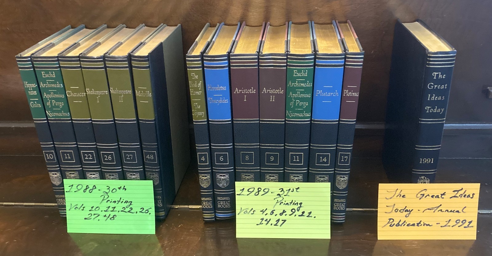 Great Books of the Western World – Britannica – ’88, ’89, ’91, Sold Individually