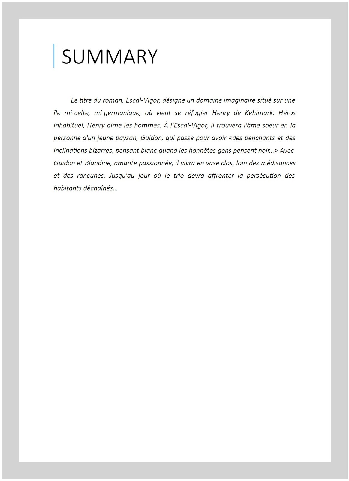 Escal-vigor, Paperback by Georges, Eekhoud,; Sir Angels, Brand New, Free ship…