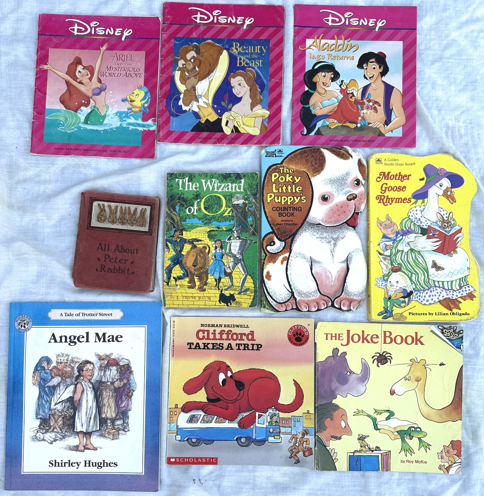 Lot of 10 Vintage Children’s Books, The Wizard of Oz and Others