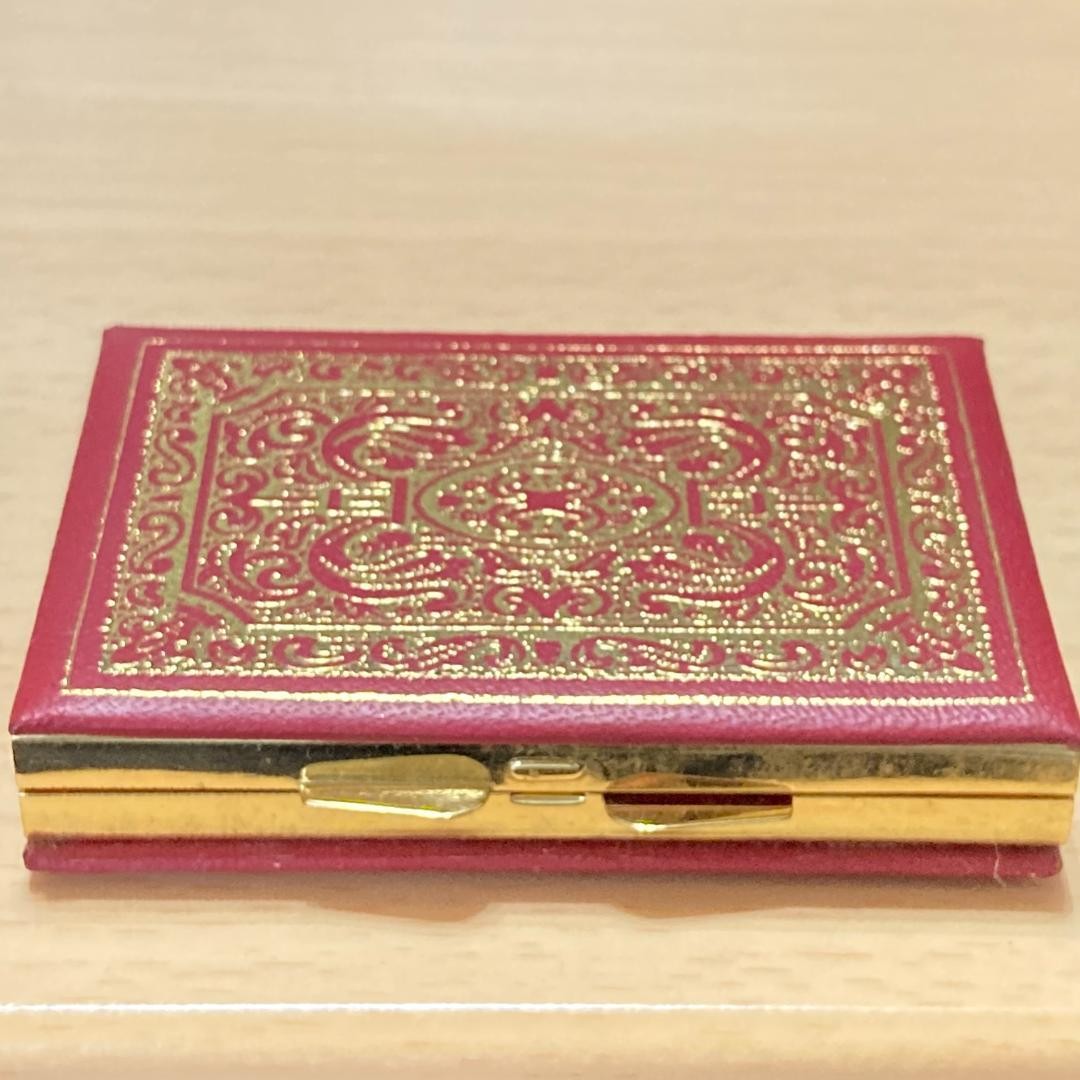 Micro Book Size 2mm × 2mm Birth Stone Tppan 1980 Vintage Leather-bound case FS