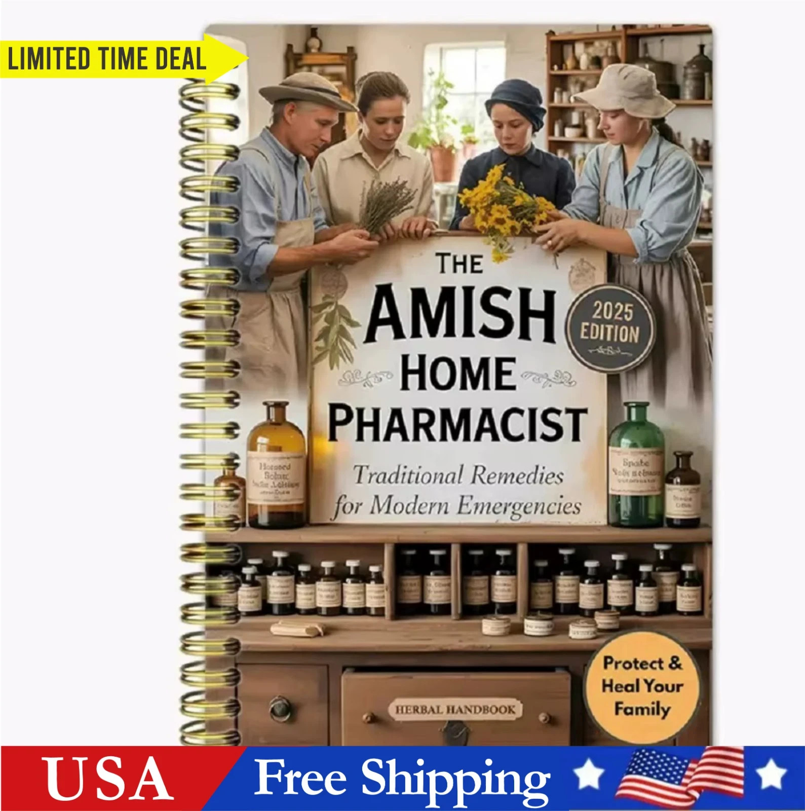The Complete Amish Apothecary Book: Simple Ways to Use Herbal and Home US,-