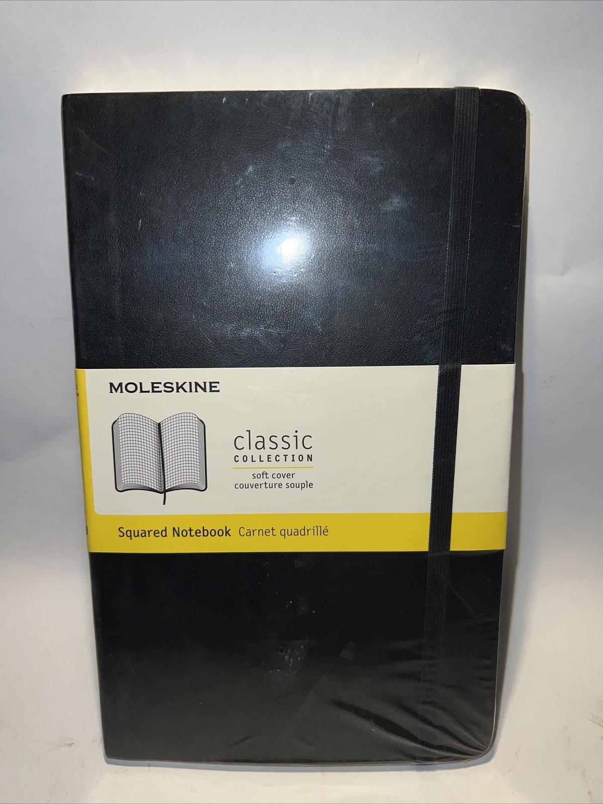 Moleskine Classic Notebook, 5×8.25 Squared, Black, Soft Cover