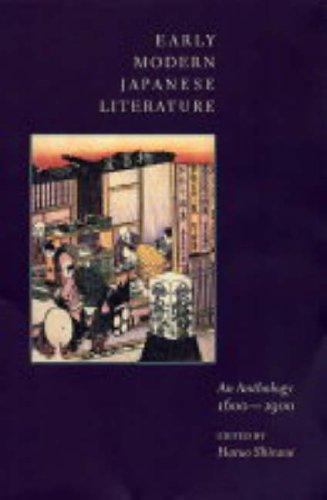 Early Modern Japanese Literature: An Anthology, 1600