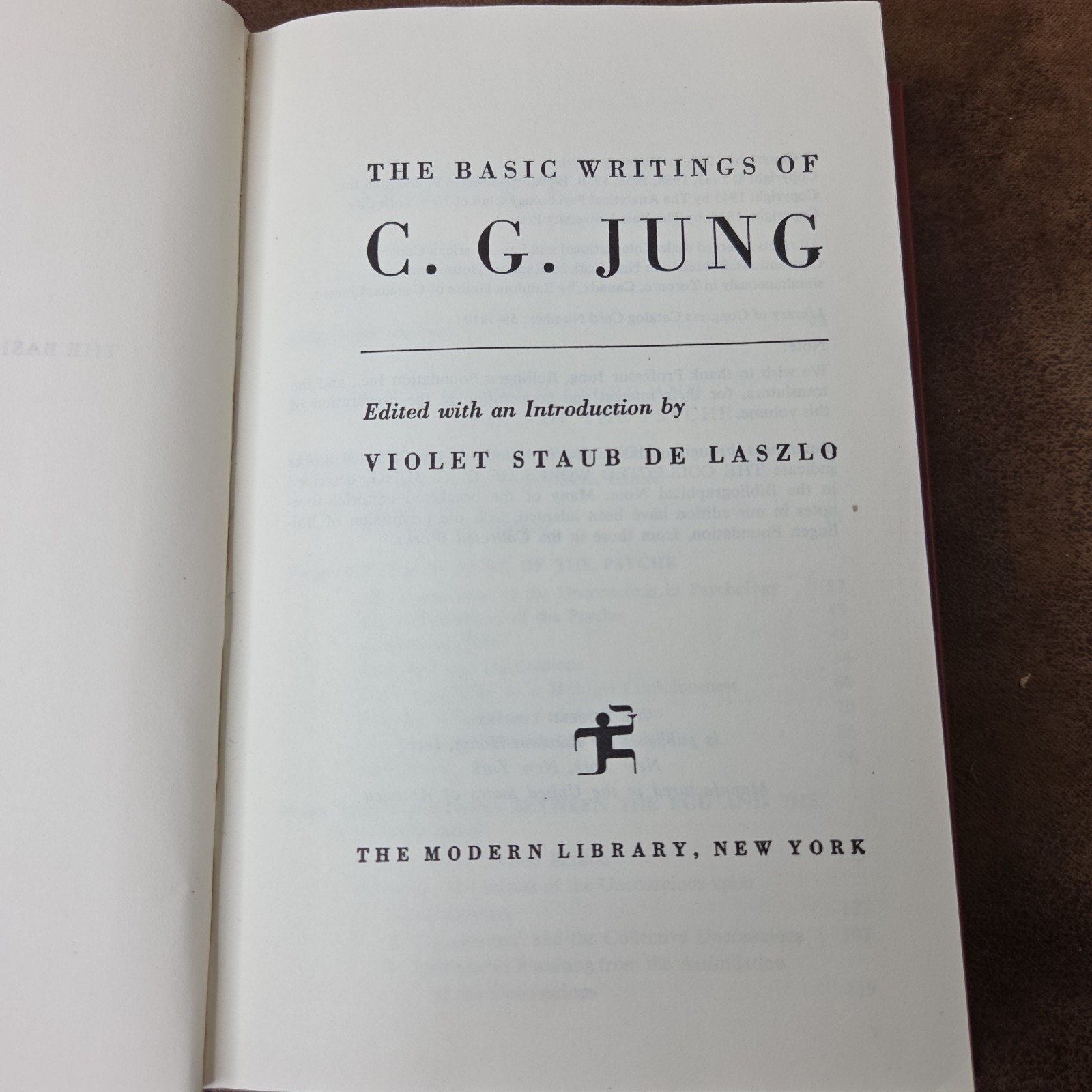 The Basic Writings of C. G. Jung (Modern Library) 1959 Psychology