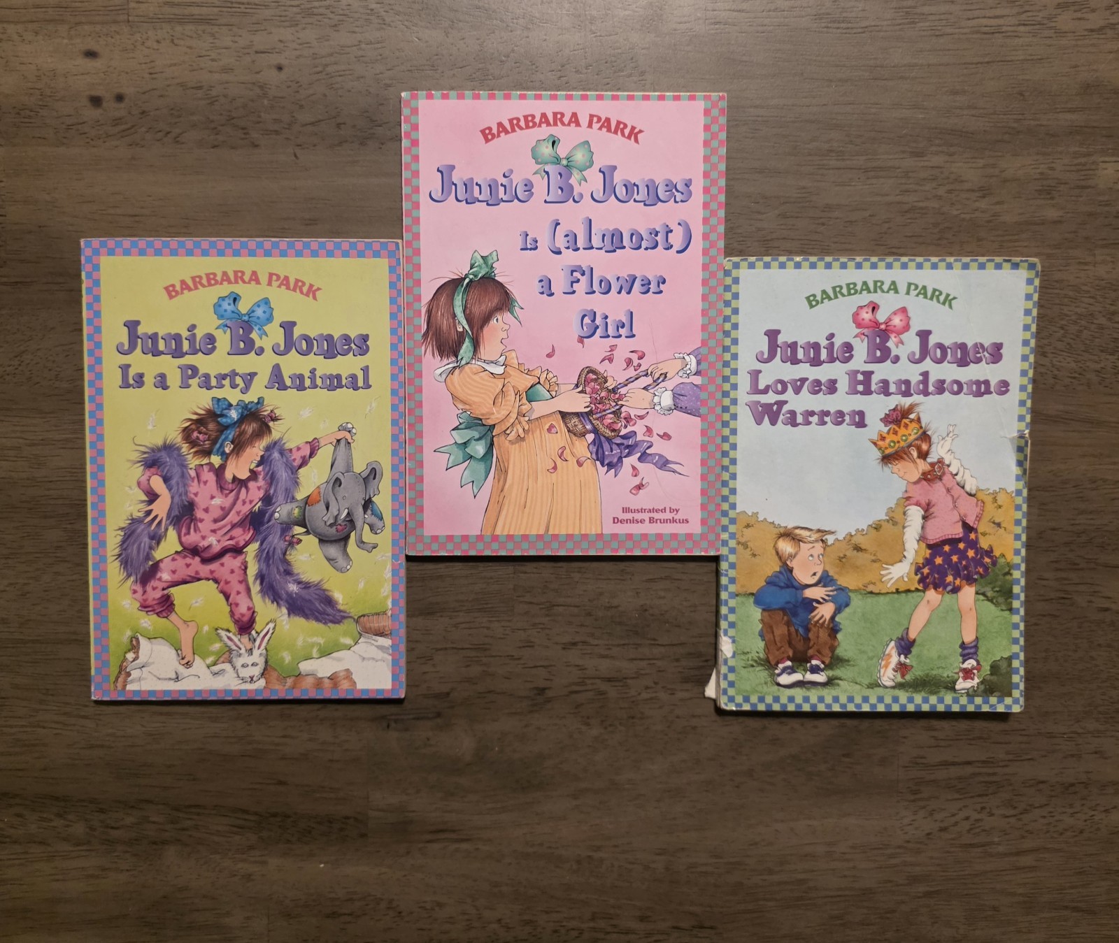 Barbara Park Scholastic Junie B. Jones Paperback Book Lot Flower Girl Party Girl