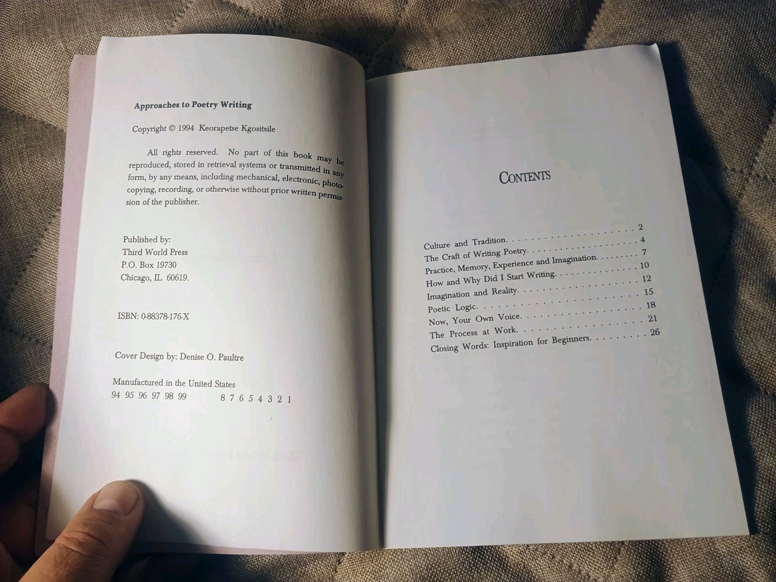SIGNED! Keorapetse Kgositsile Approaches To Poetry Writing Booklet 26 Pages