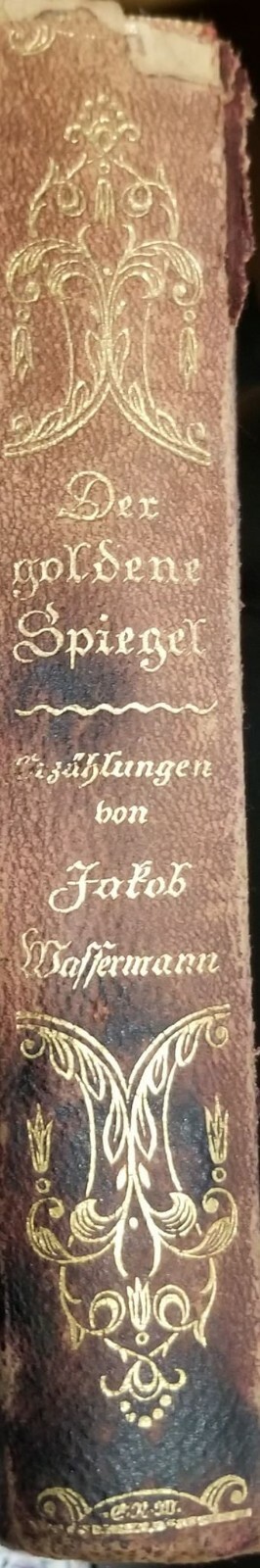 RARE Der Goldene Spiegel Jakob Wassermann 1918 1st edition in German Erzählungen