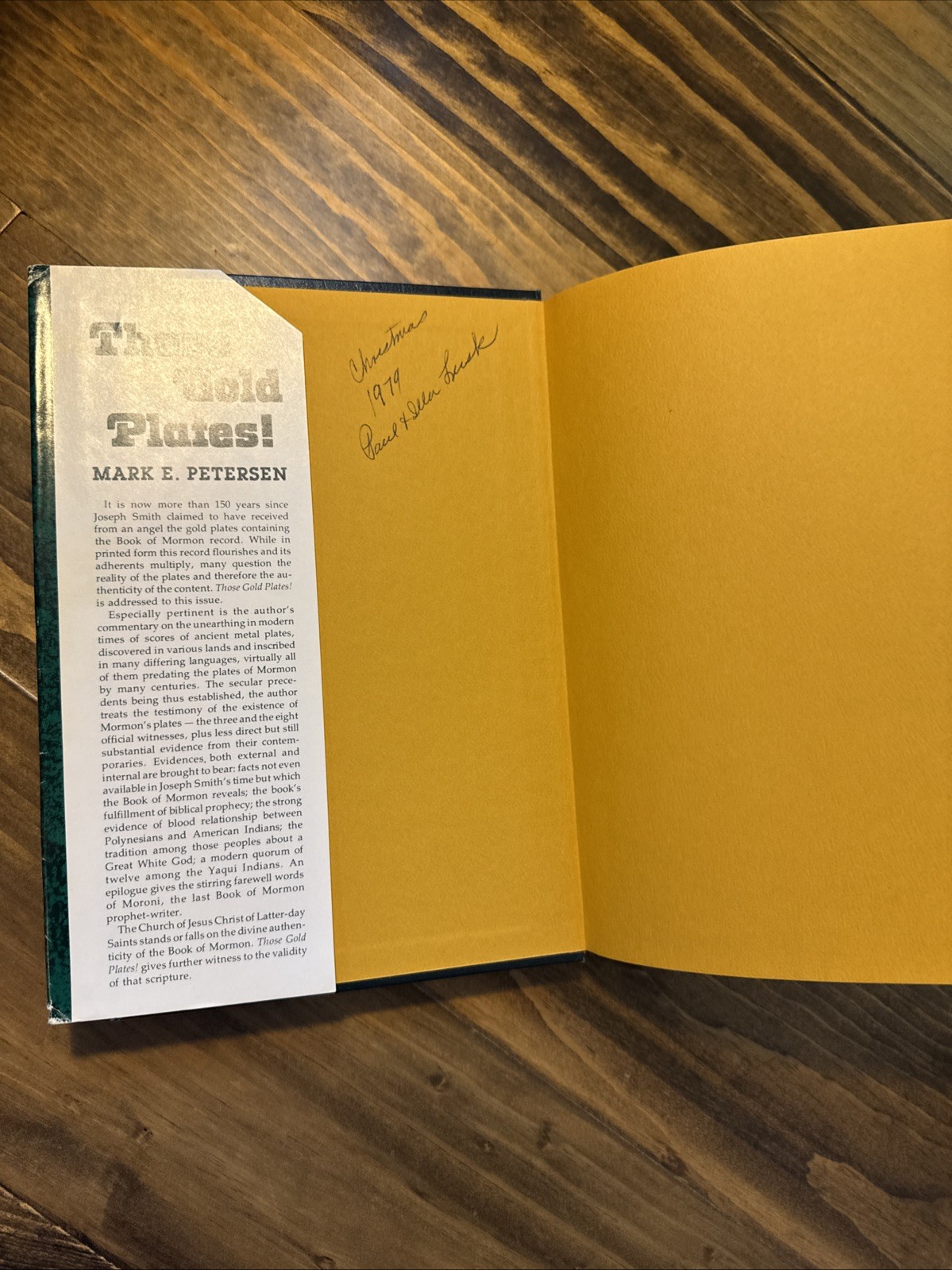 THOSE GOLD PLATES! By Mark E Petersen – Hardcover *Good Condition*