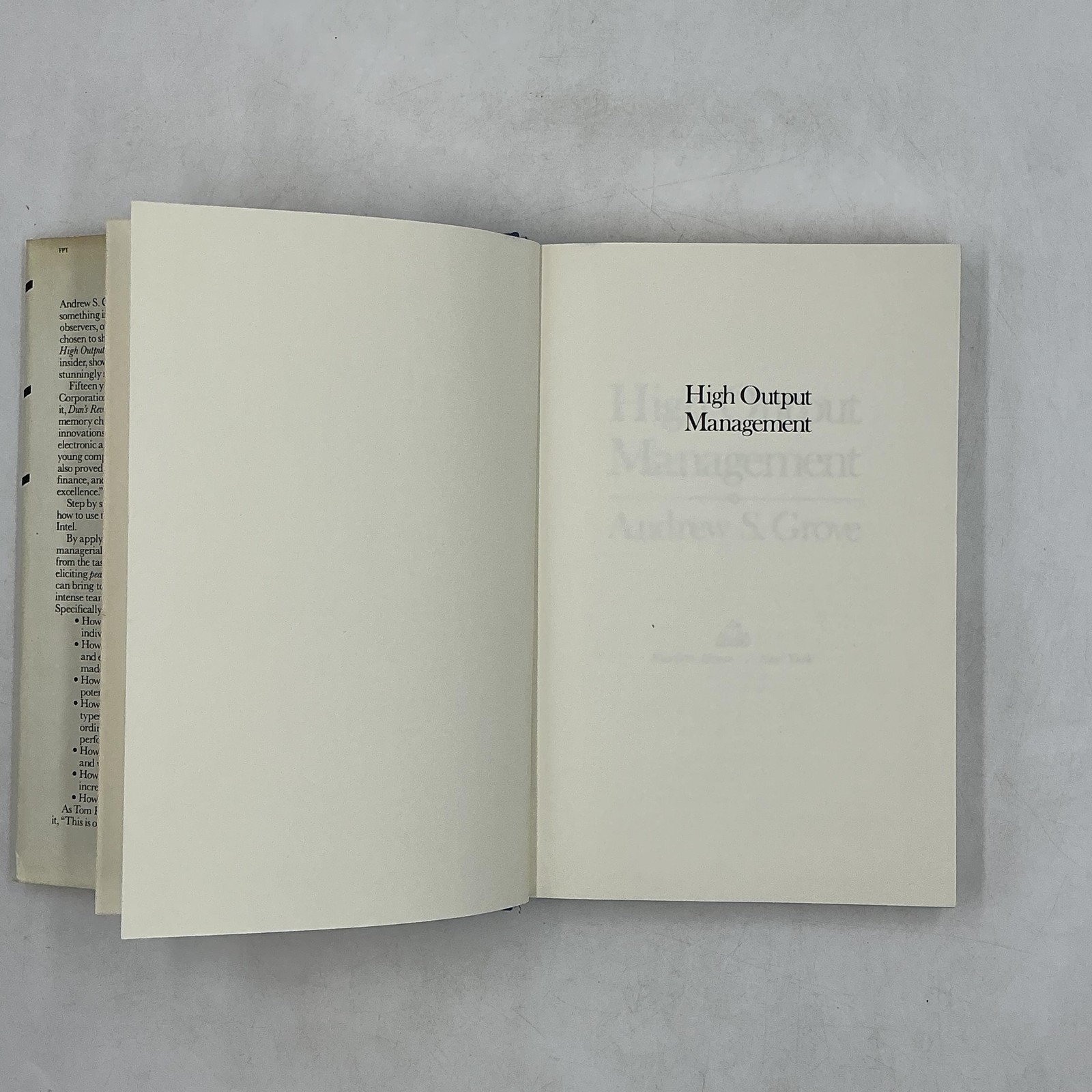 High Output Management Andrew S. Grove 1983 HC Random House 1st Ed