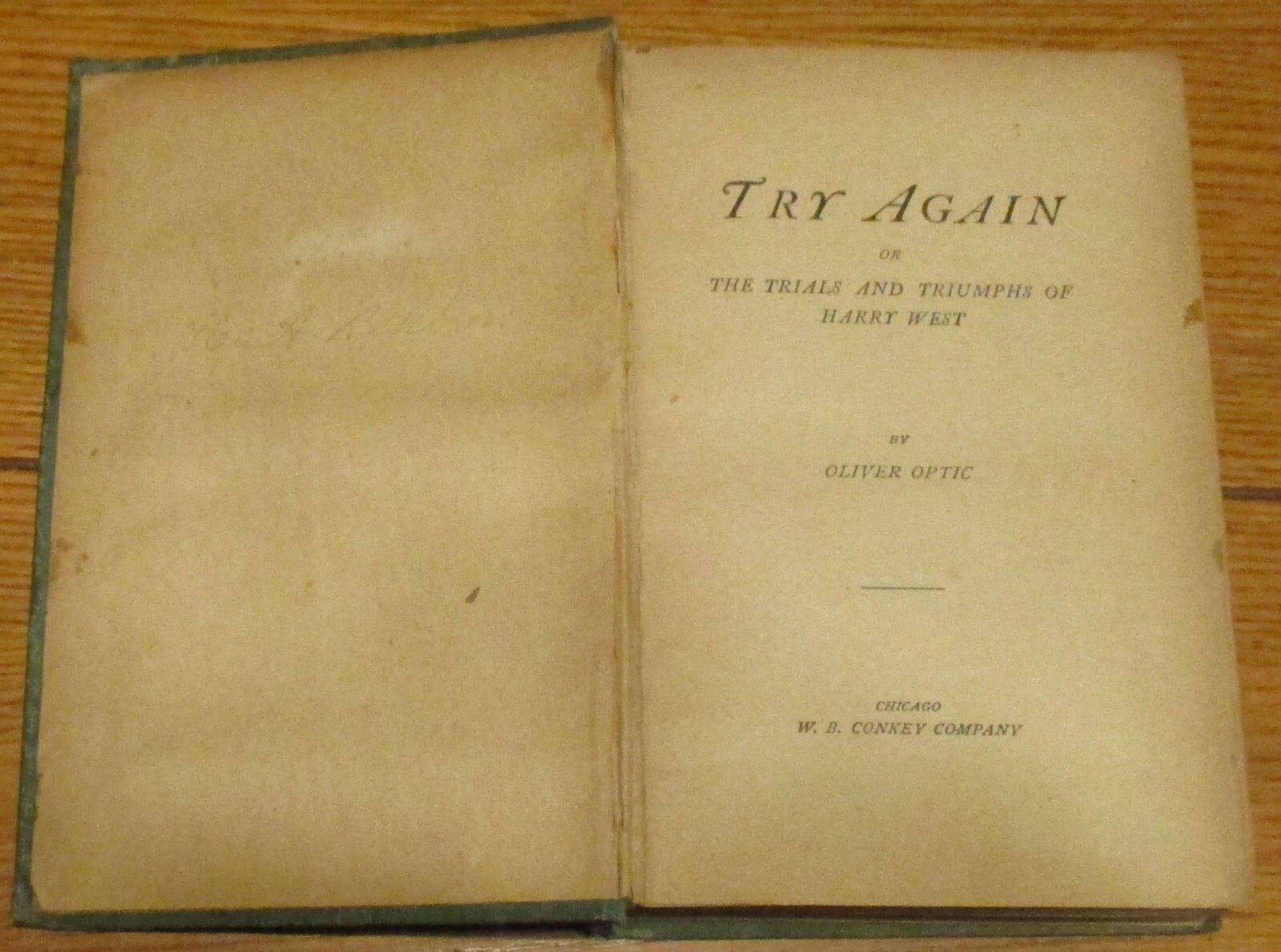 Try Again or The Trials and Triumphs Of Harry West H/C Vintage 209 Pages