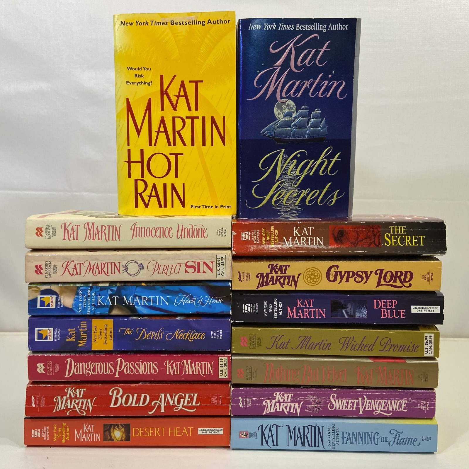 16 Kat Martin Historical Romance Suspense MMPB Misc Publishers Novels Lot GOOD