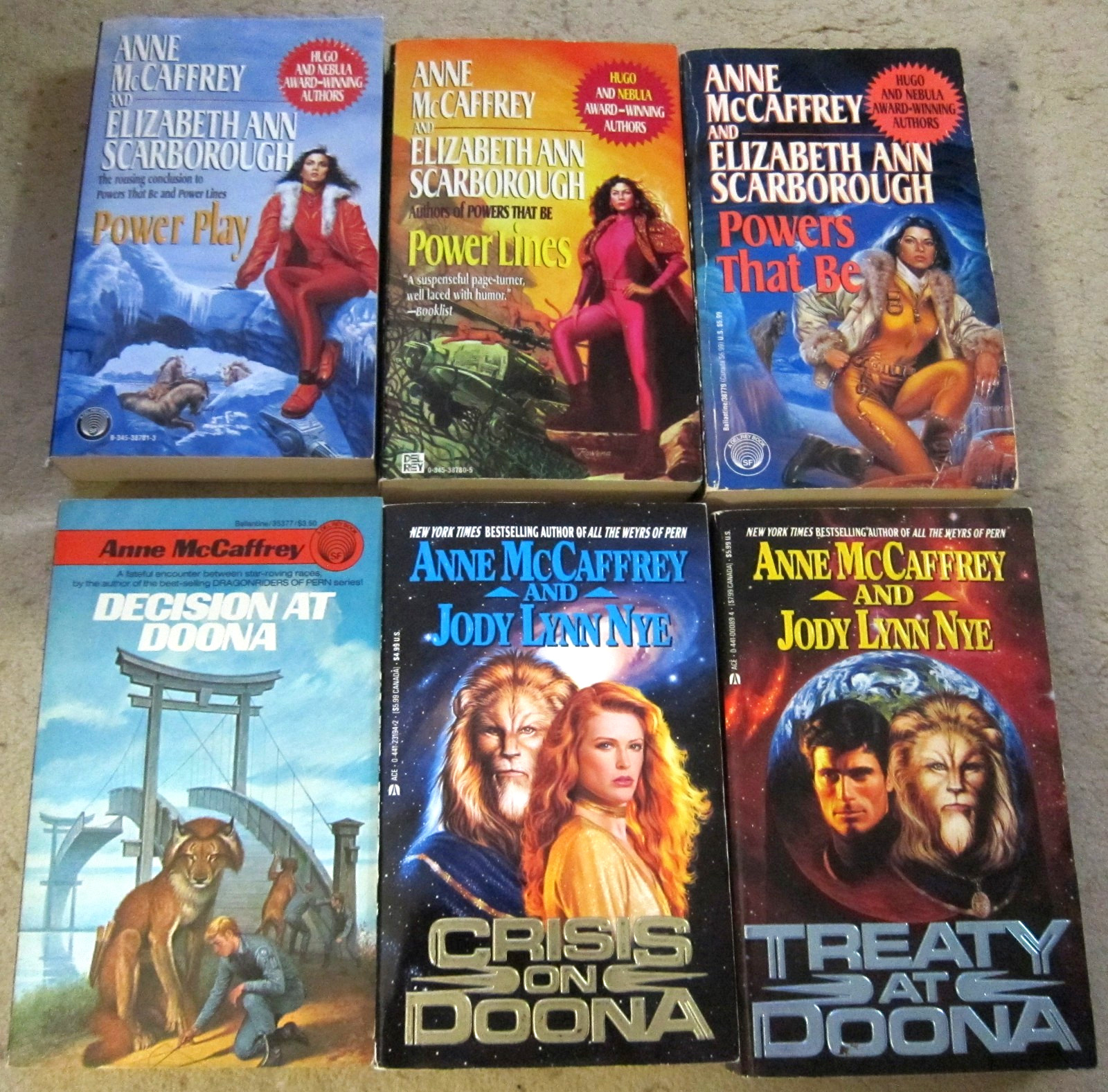 Anne McCaffrey book lot- The Doona and Petaybee ( Power ) trilogies…