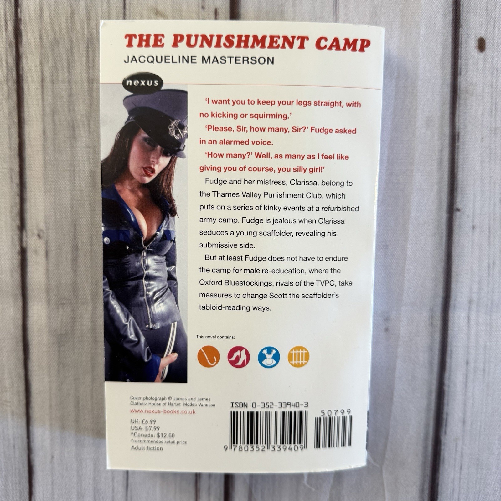 The Punishment Camp Jacqueline Masterson Vintage Erotic Sleaze Smut Nexus 2005