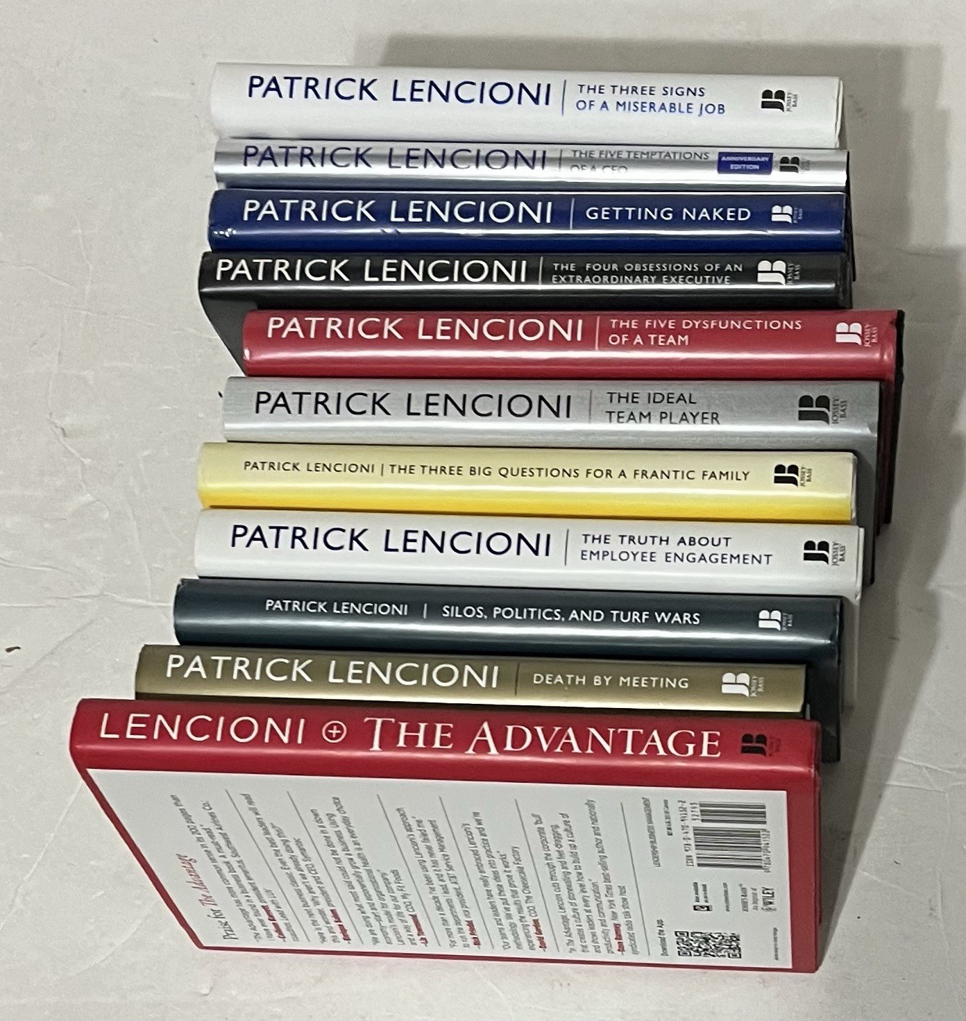 THE PATRICK LENCIONI BOX SET ~ 11 Hardcover BOOKS VG+ Advantage Five Four Three
