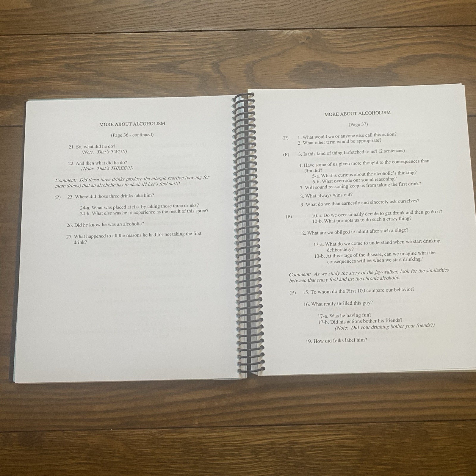 The Primary Purpose Group Big Book Study 2000 Spiral AA Recovery Study Guide