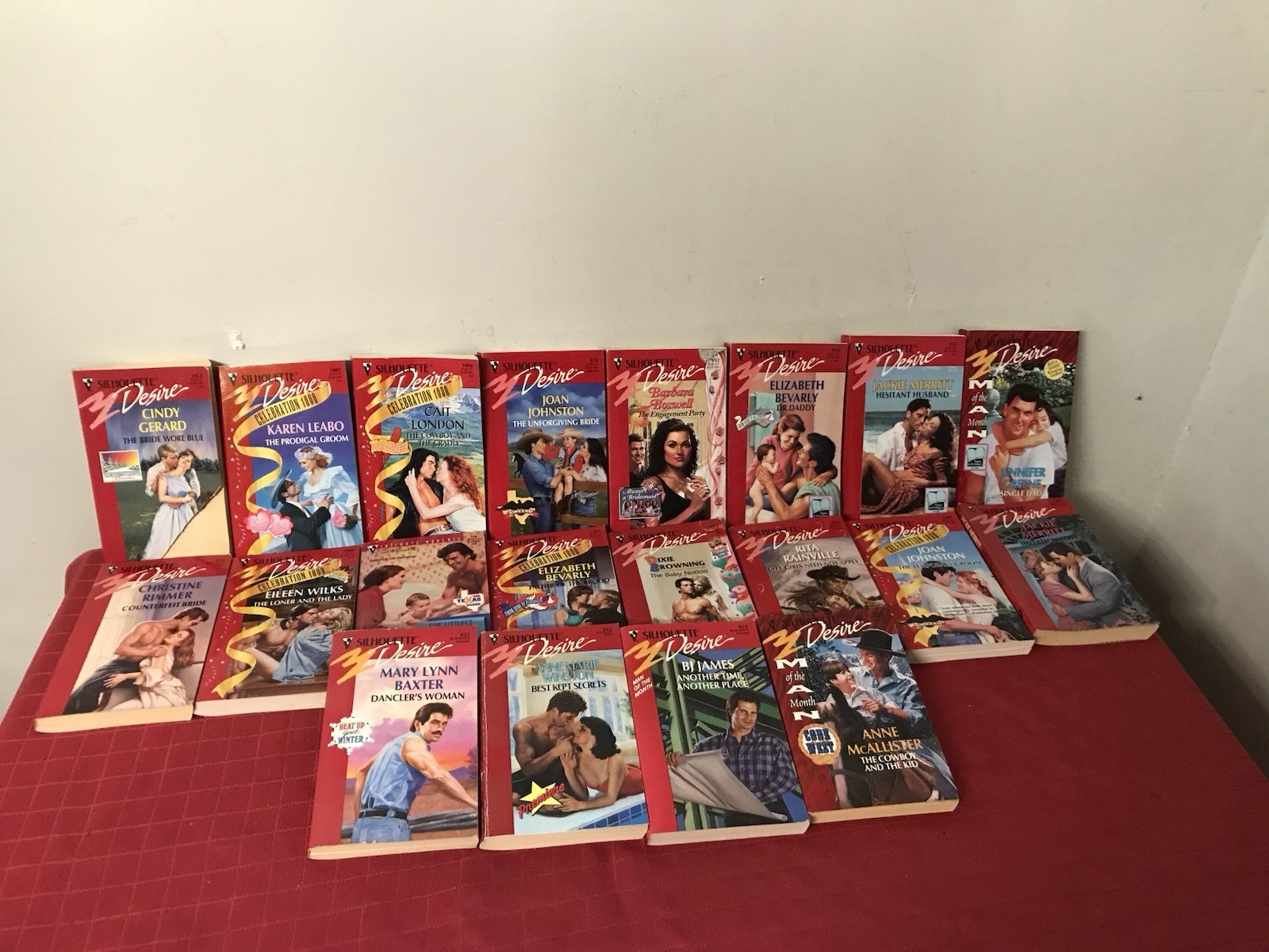 Vintage Lot of 20 Silhouette Desire Romance Books Novels All Different Authors