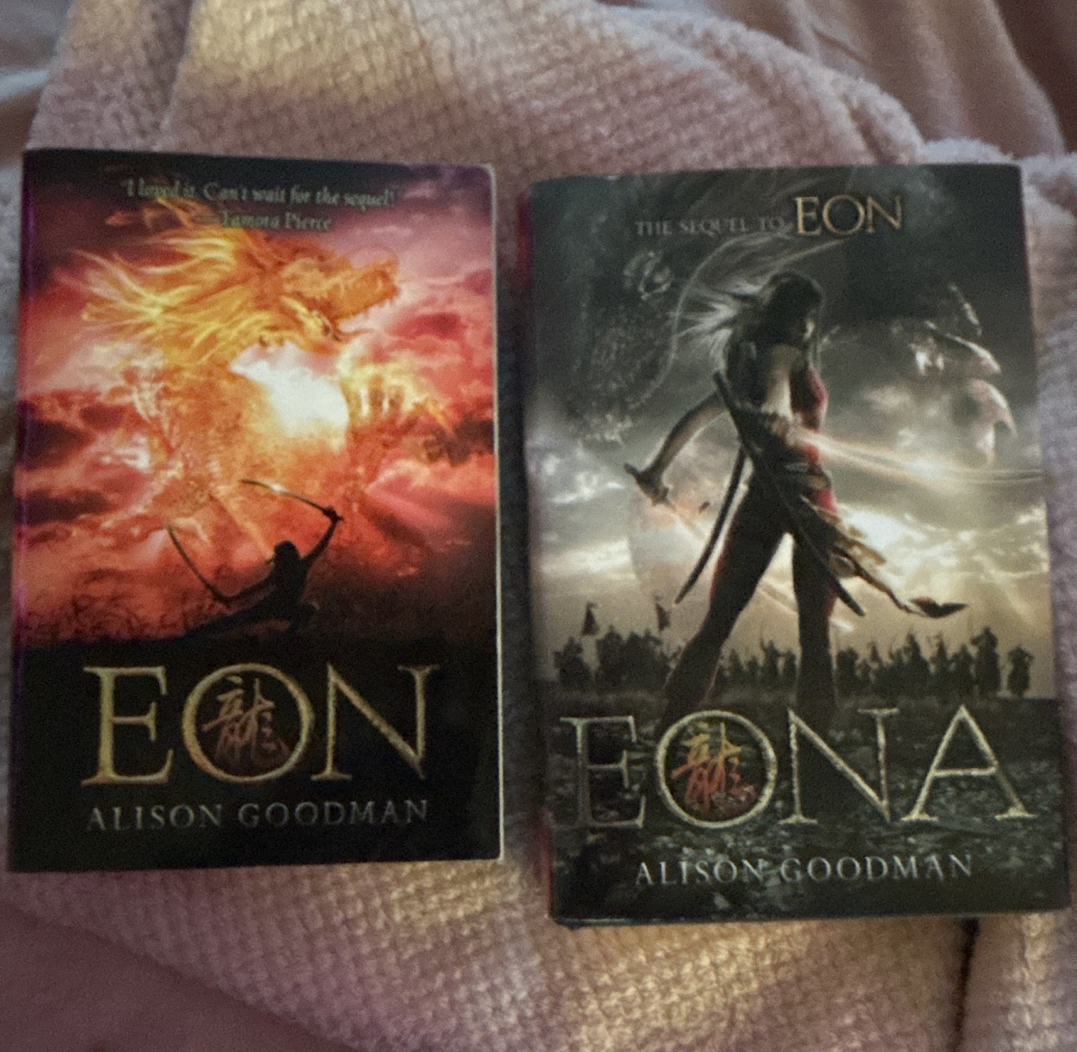 Eon and Eona books by Allison Goodman one paperback one hardcover