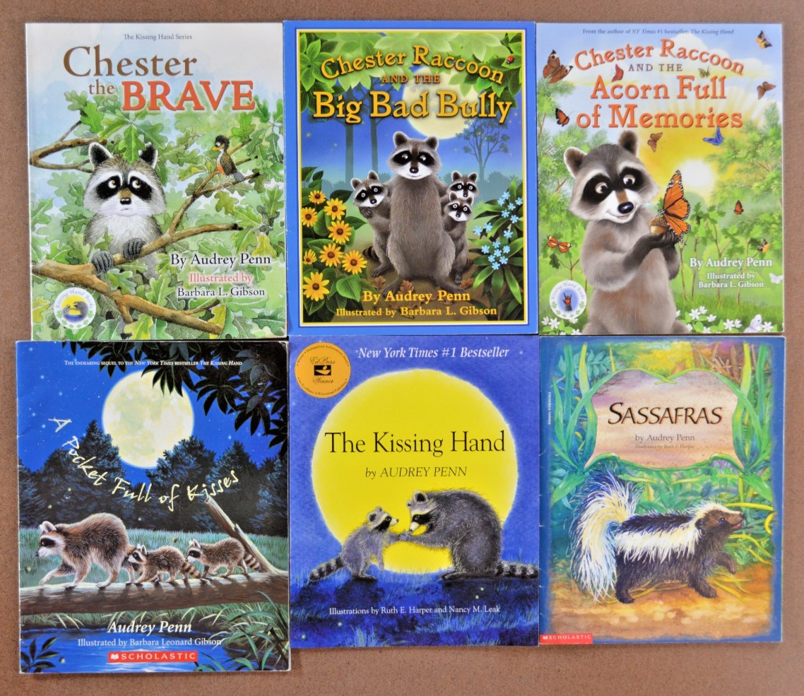 Lot 6 Picture Books by Audrey Penn The Kissing Hand, Pocket Full of Kisses L1