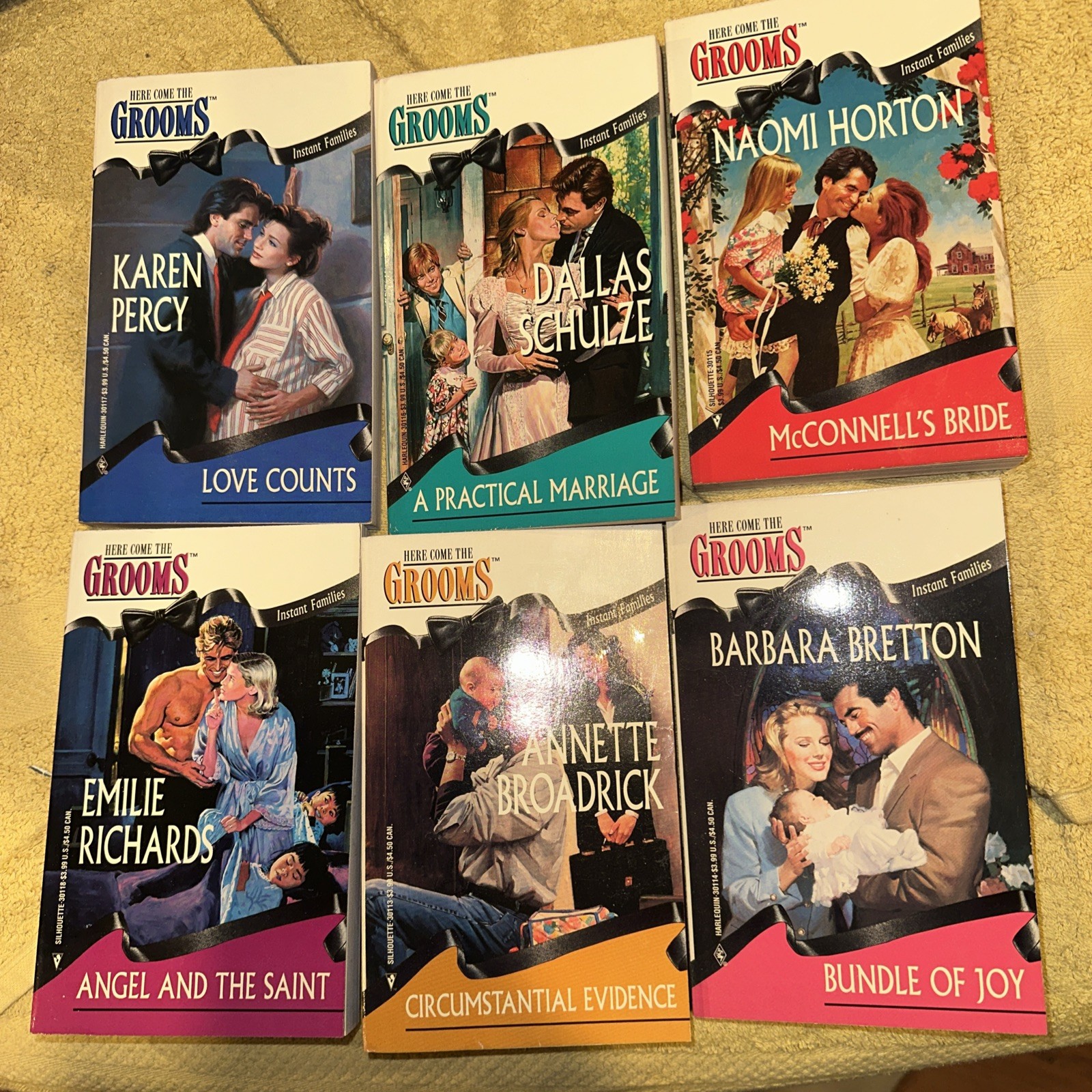 Harlequin HERE COME THE GROOMS LOT Of 6 Vintage Paperback Novels Young Adults
