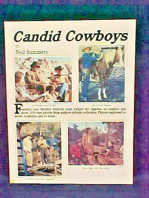 Candid Cowboys by Neil Summers 1989 PB 178 Pages 209 Photos of Movie Stars