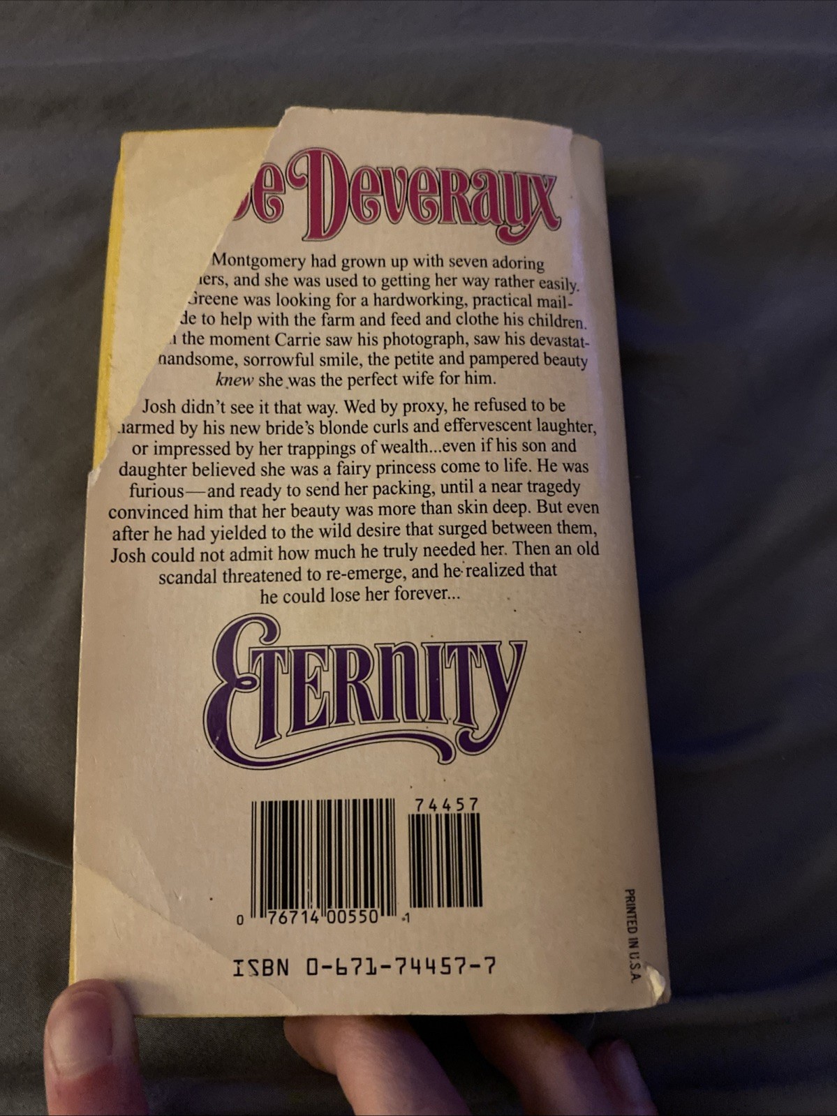 Eternity Novel Written By Jude Deveraux 340 Pages 1992