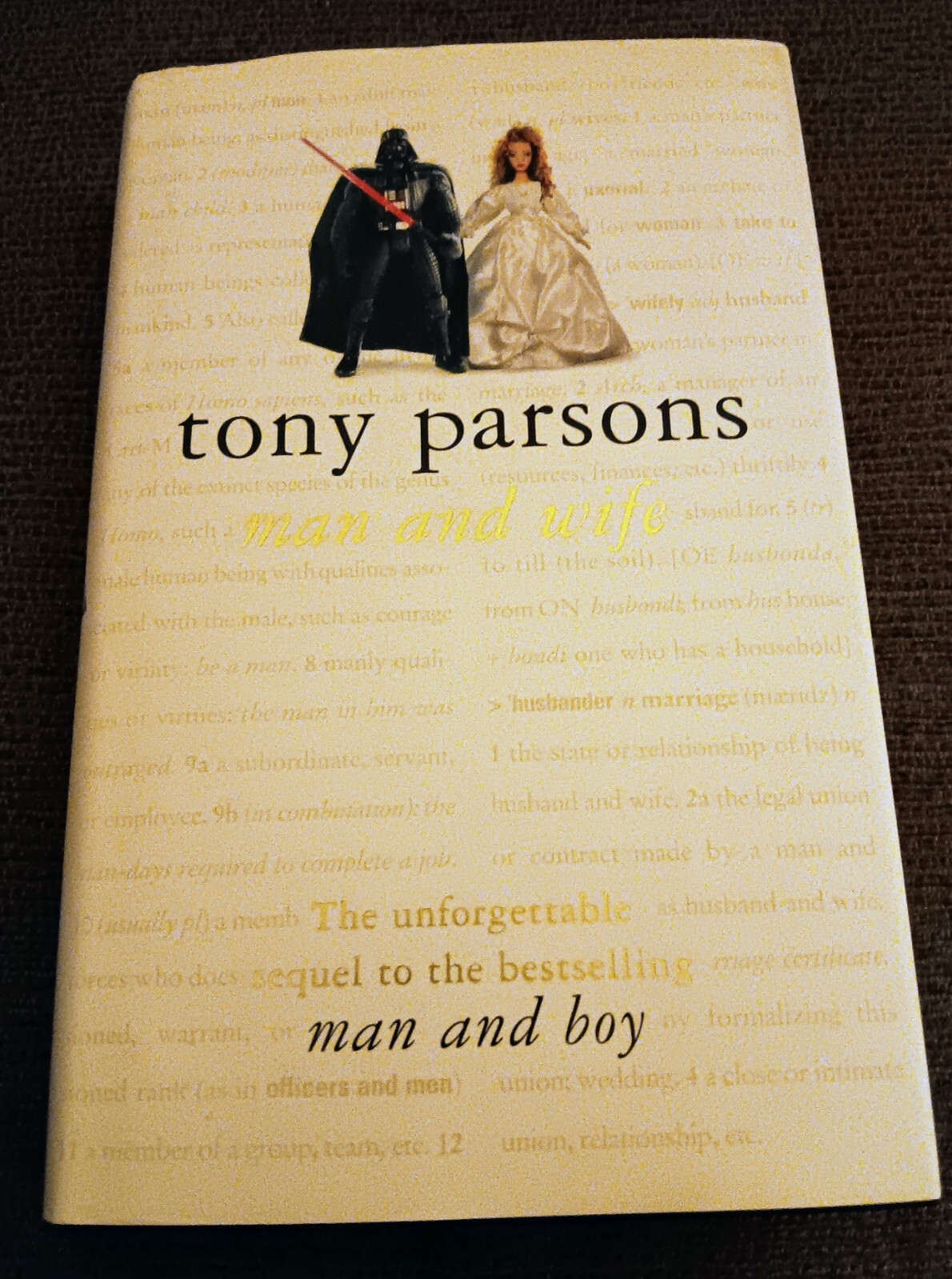 SIGNED, New, 1st British Edition man and wife by tony parsons (2002, Hardcover).