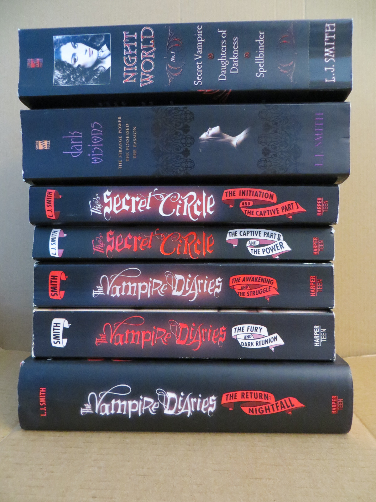 Lot of 7 L.J. Smith most trade paperback Vampire Diaries omnibuses Secret Circle
