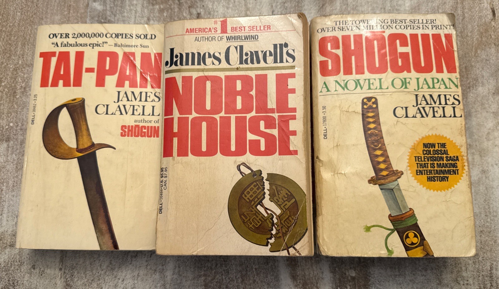 James Clavell Book Lot of 3 Shogun Noble House Tai-Pan