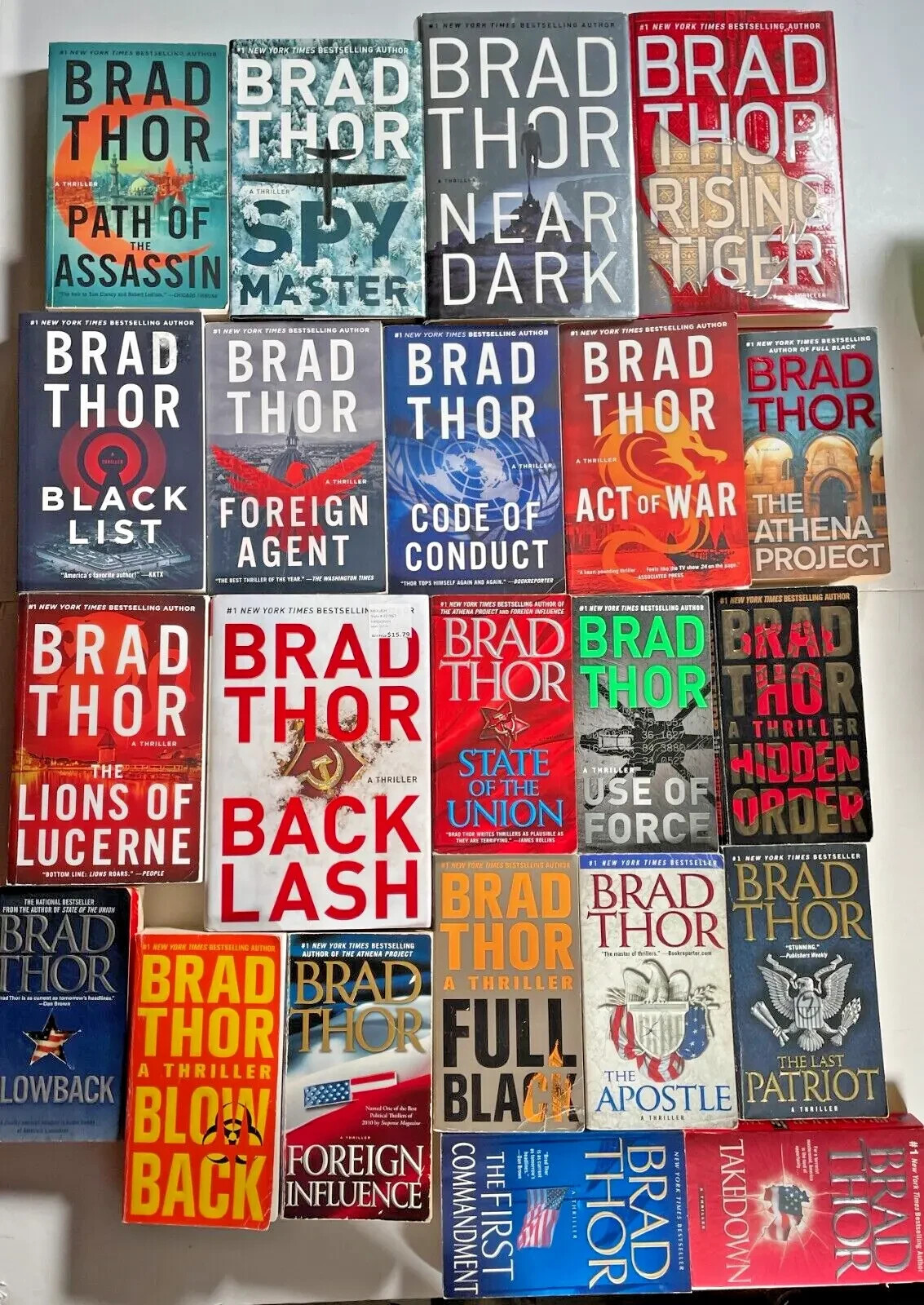 *Complete* Series Set SCOTT HARVATH 1-21 Brad Thor Lot mixed