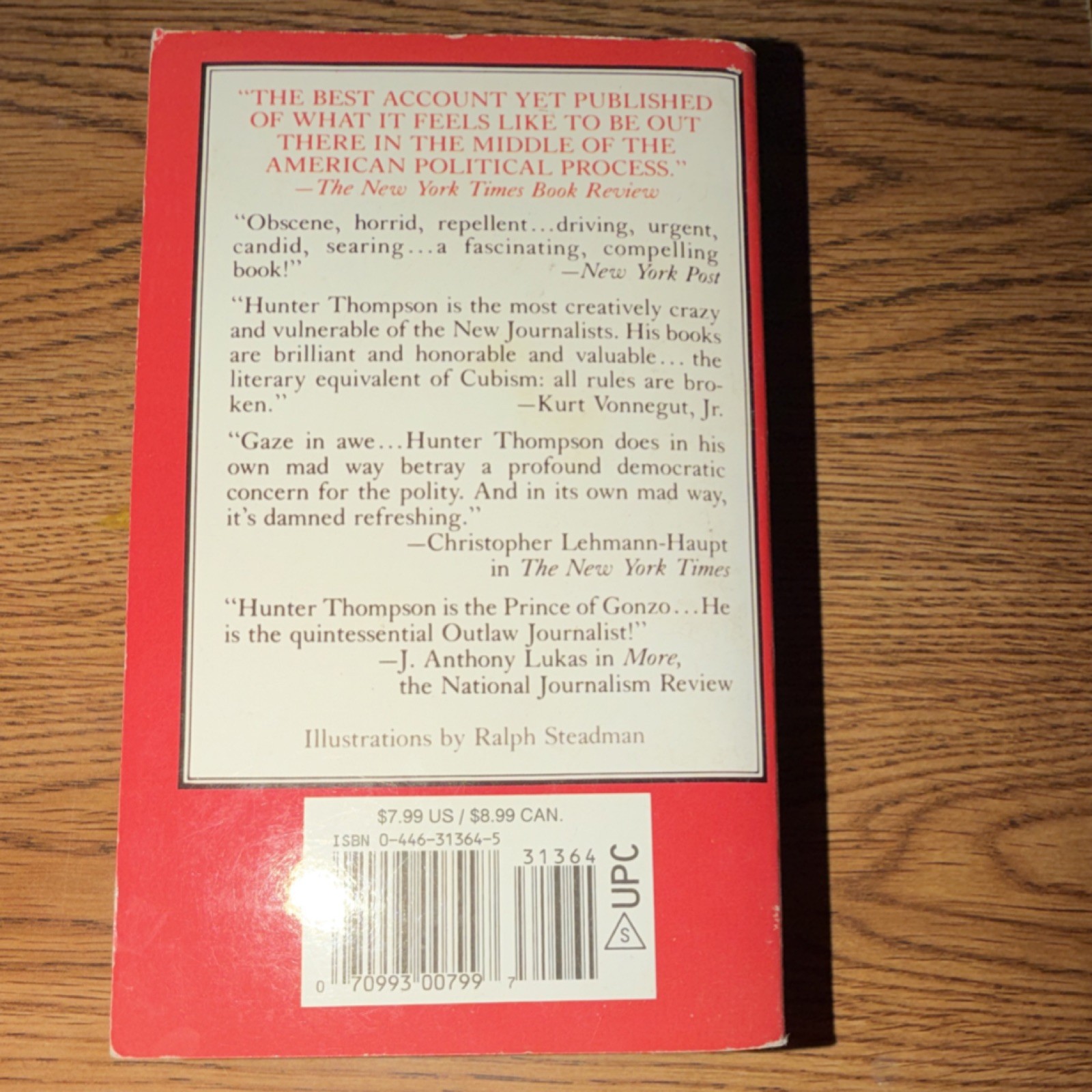 Fear and Loathing: On the Campaign Trail ’72 Hunter S. Thompson Paperback Stead…