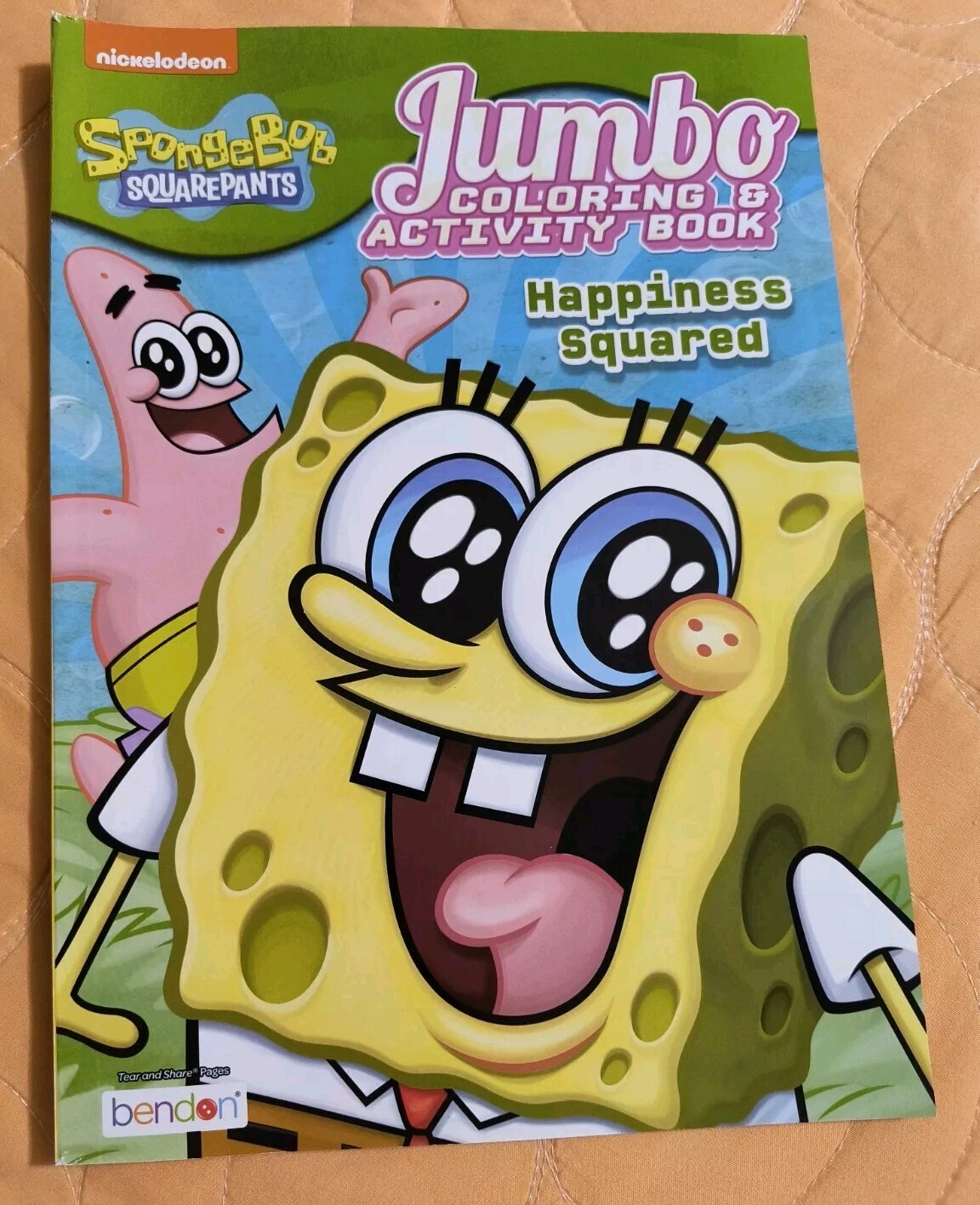 SpongeBob SquarePants “Happiness Squared” Jumbo Coloring & Activity Book🆕🆓Ship
