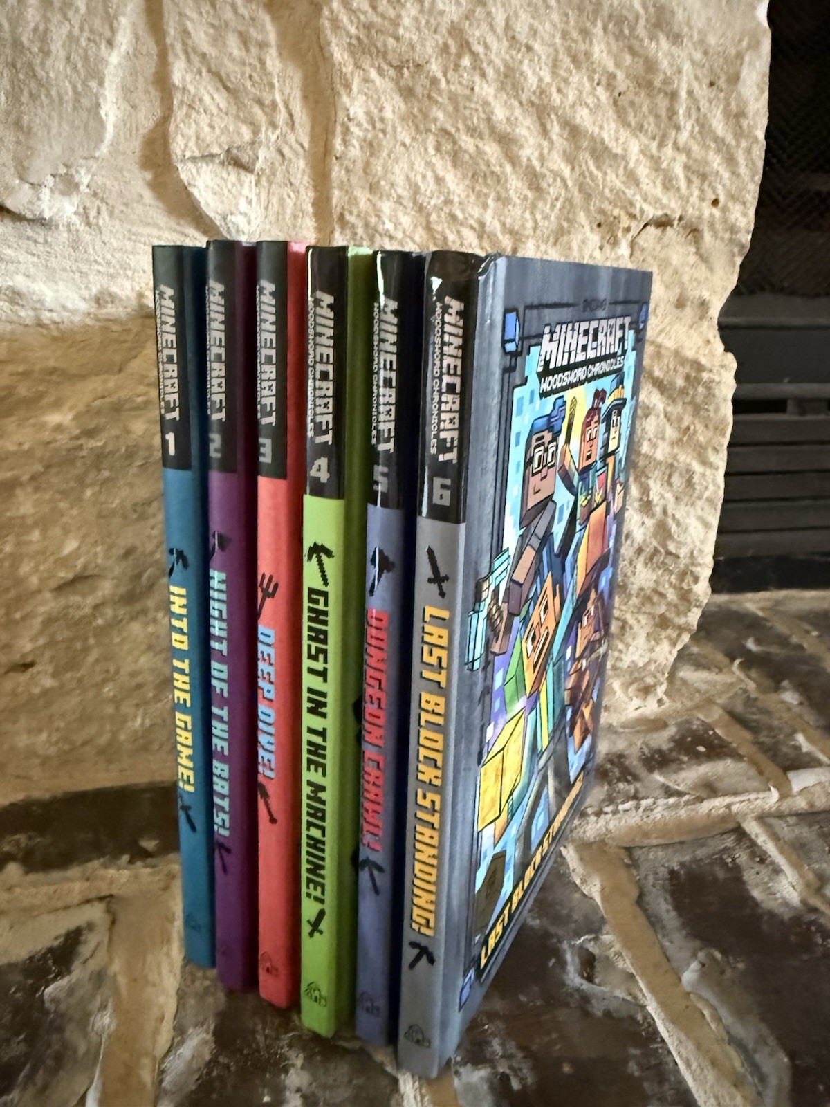 Minecraft Woodsword Chronicles Kids Book Set 6 Hardcover Books Adventure Gaming
