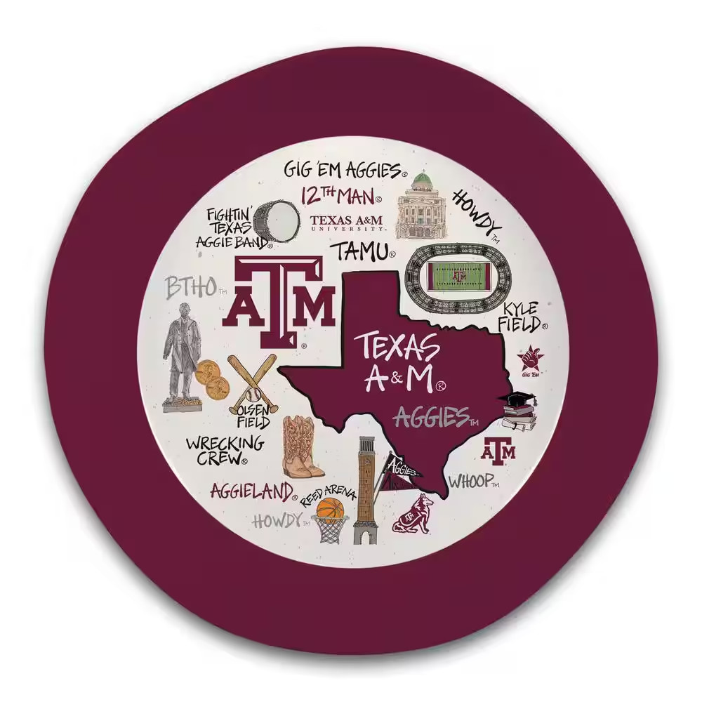 Texas A&M 13.5 In. 64 Fl. Oz. Assorted Colors Melamine Serving Bowl