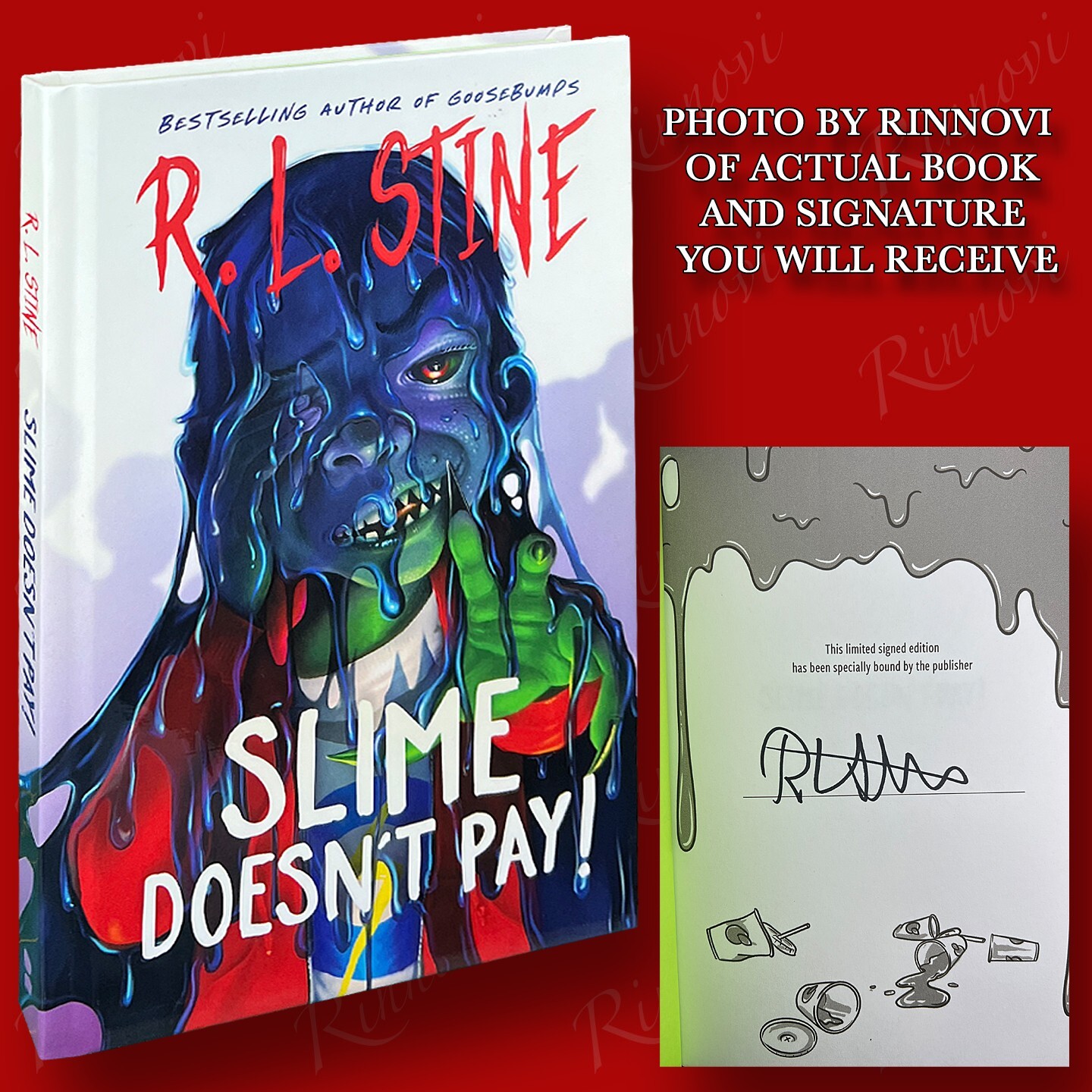 Slime Doesn’t Pay! SIGNED R. L. Stine (2023,HC,1st) BRAND NEW