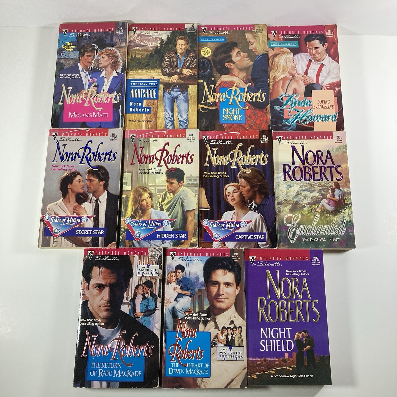Vintage Silhouette Intimate Moments Romance Books – Nora Roberts – Lot of 11