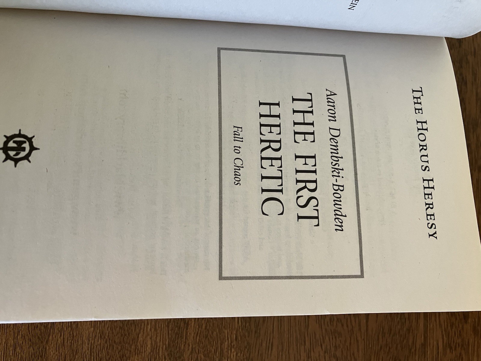First Heretic by Aaron Dembski-Bowden MASSPB Horus Heresy Warhammer 40k
