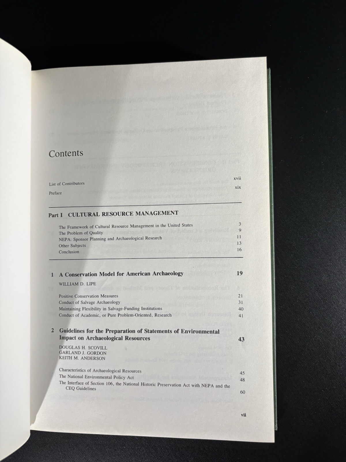 Conservation Archaeology: A Guide For Cultural Resource by Michael B. Schiffer